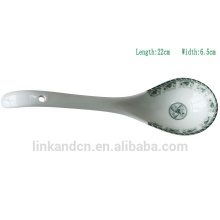 SP1521 Haonai Good quality Chinese ceramic spoon, ceramic soup spoon